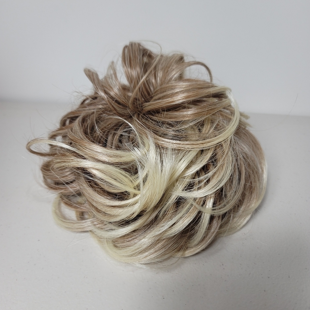 hair scrunchies hair bun extensions synthetic chignon hairpiece hair ring curly - Picture 3 of 6